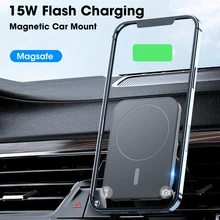 Car Wireless Chargers 15W Qi Magnetic Fast Charging Holder for IPhone 12  Pro Max Charger  Mobile Phone Bracket Accessories