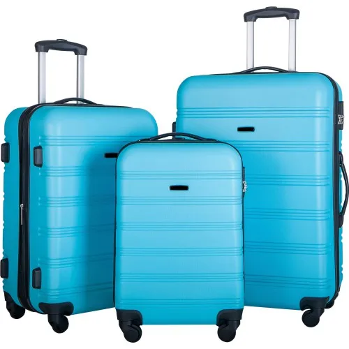 3 Piece Luggage Set Hardside Spinner Suitcase with TSA Lock 20  24  28  Available