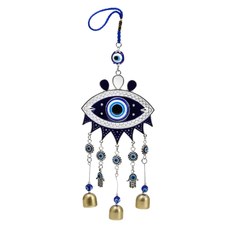 

Retro Blue Evil Eyes Windchime Wind Bells Handcraft Pendant Home Garden Hanging Ornaments Decoration
