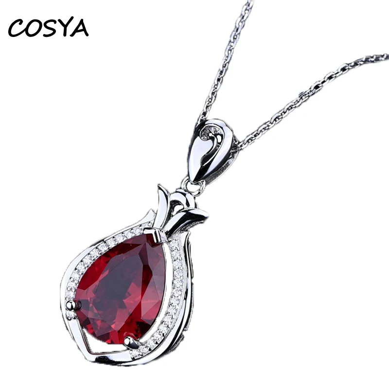 

Подвеска женская COSYA, из серебра 925 пробы, с красными бриллиантами, 10 х14 мм