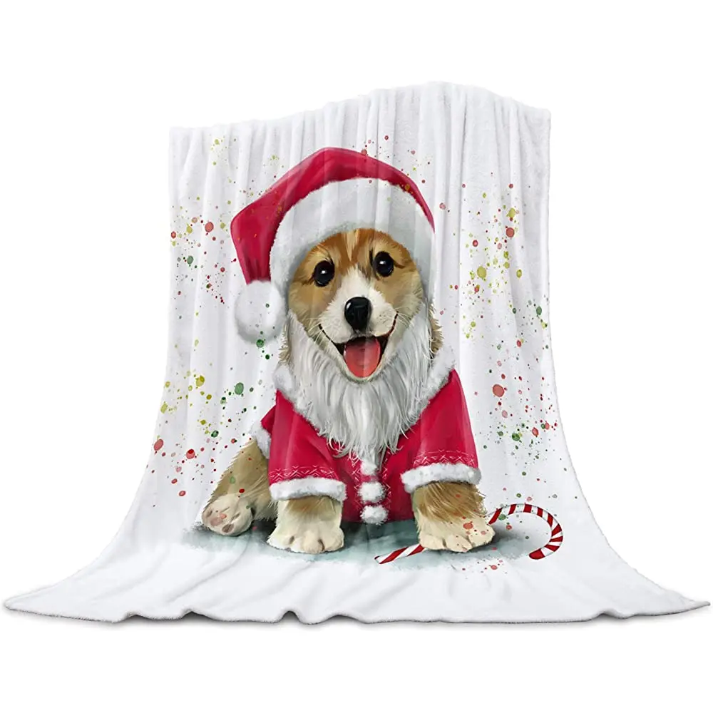 

Funy Decor Christmas Flannel Blanket Christmas Tree Super Soft Breathable Throw Blankets Winter Snowflake Warm Cozy Blanket Sofa