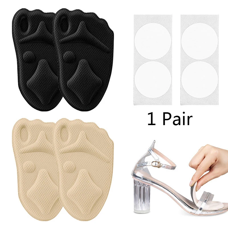 

1 Pair Foot Care High Heel Foot Cushions Forefoot Anti-Slip Insole Breathable ShoesWomen Protection Foot Pad Soft Insert