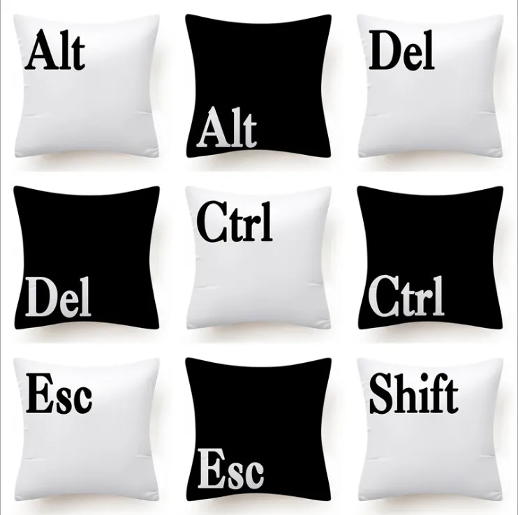 Мягкий Бархатный Чехол на подушку с клавиатурой и кнопками 45x45 см для Украшения