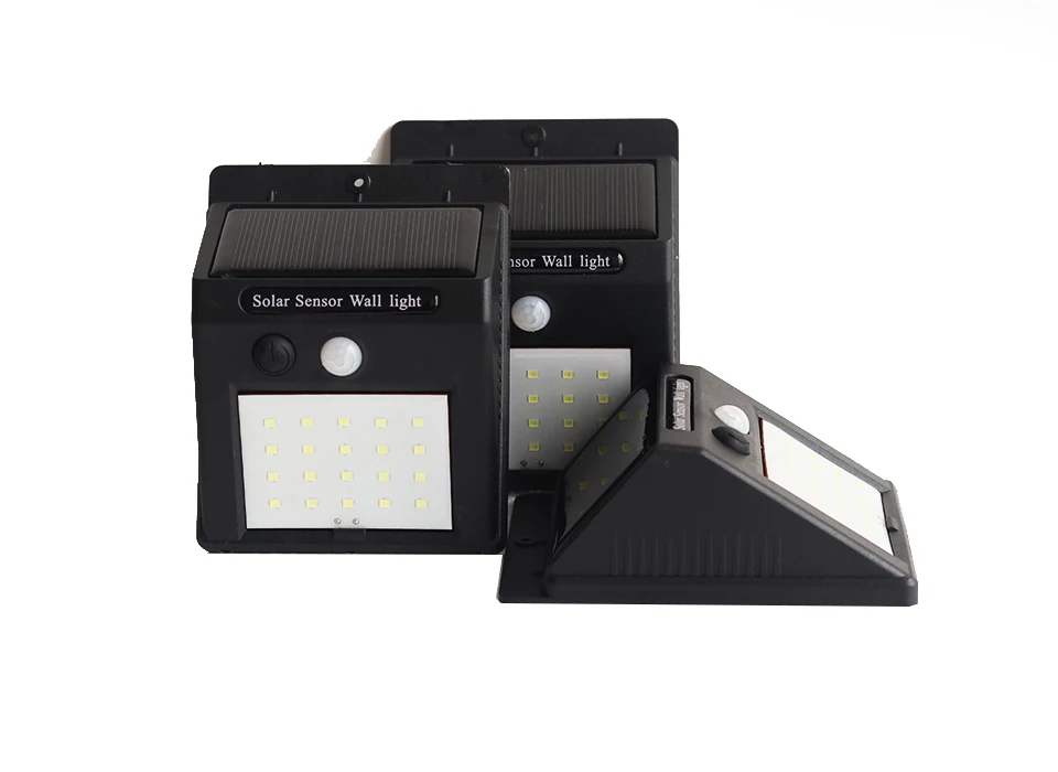 Настенный светильник уличный с питанием от солнечной энергии и датчиком