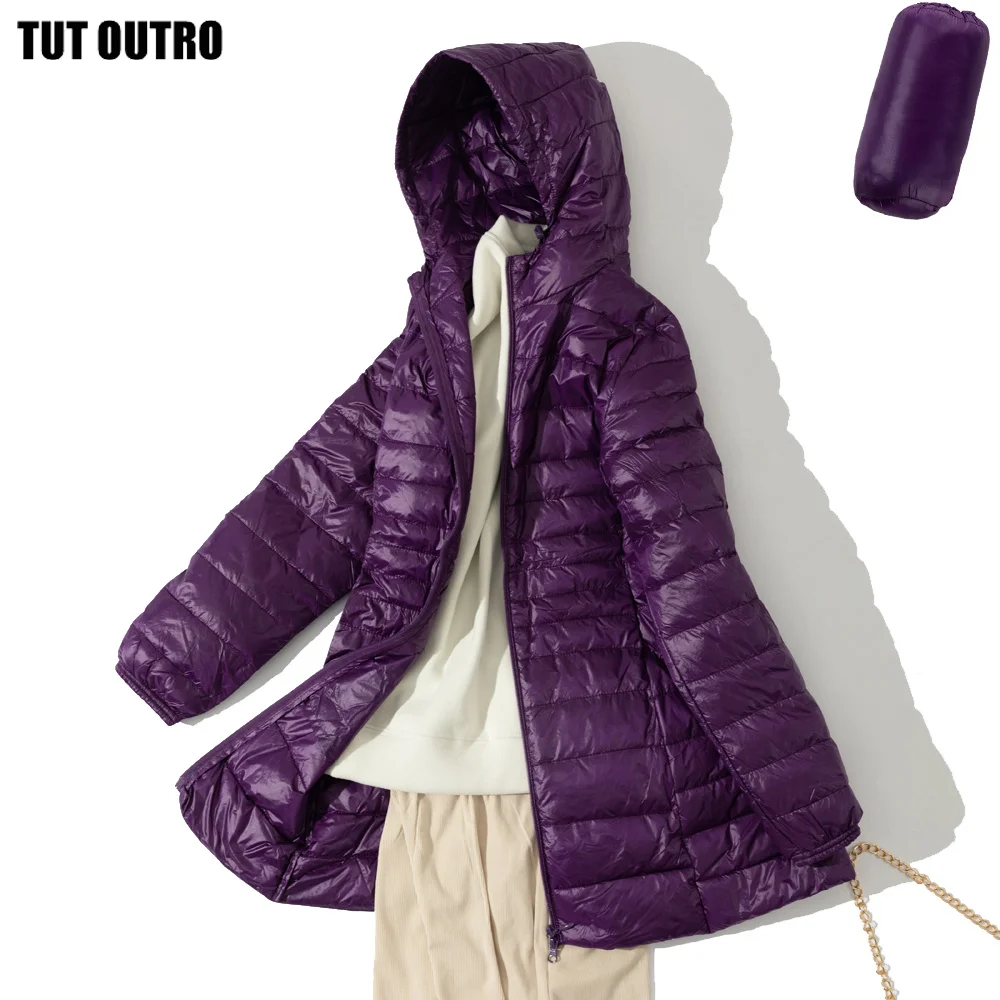 

7XL Women's Packable Down Coat Lightweight Plus Size Puffer Jacket Hooded Slim Warm Outdoor Sports Travel Parka Outerwear