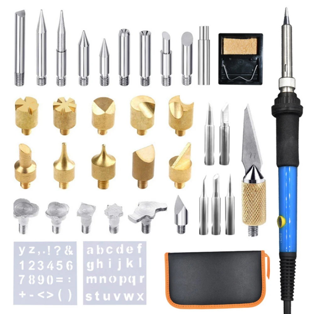 Электрический паяльник 37 шт./компл. с регулировкой температуры резьба по