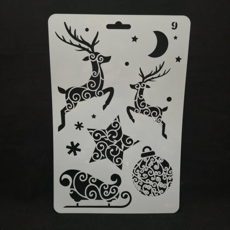 

17.5*26 Deer Layering Stencils Painting template graffiti hand copied board hollowed out photo album graphic spray tool