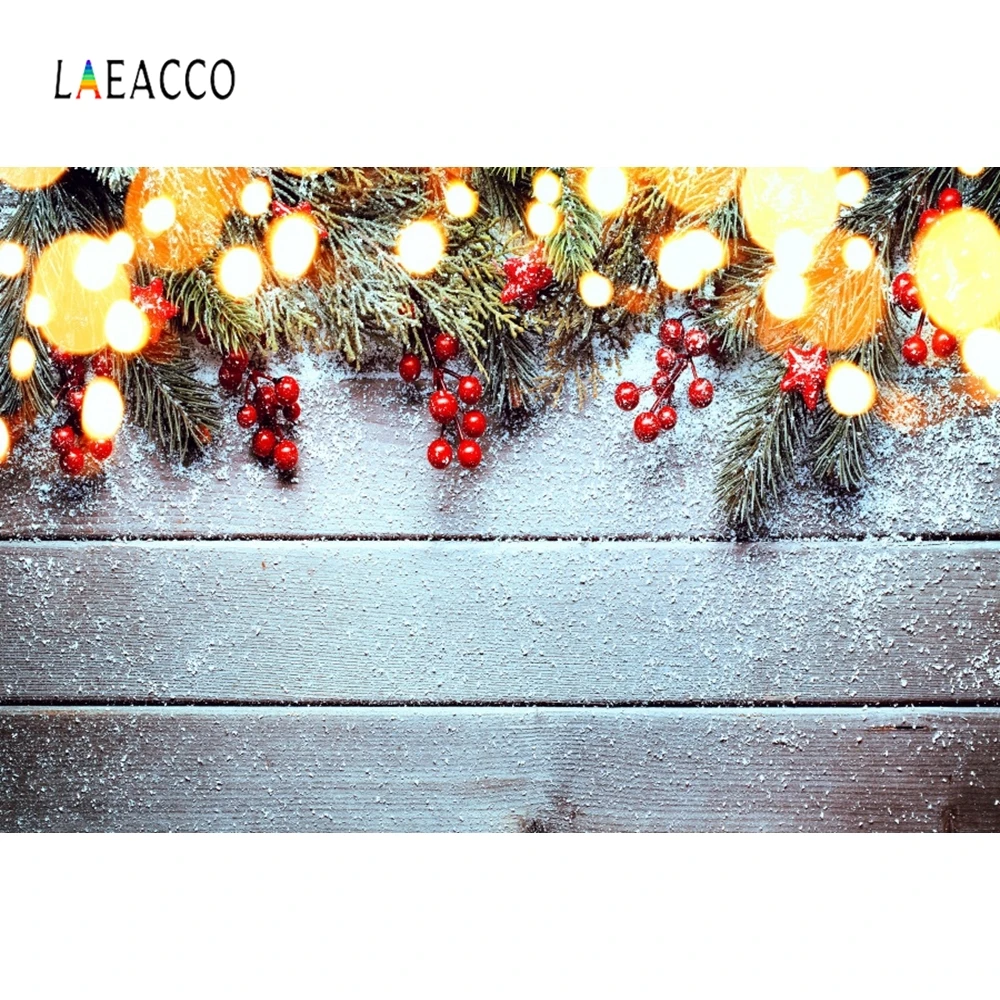 Laeacco Christmas Tree Photography Backgrounds Wooden Board New Year Customized Portrait Photographic Backdrops For Photo Studio |