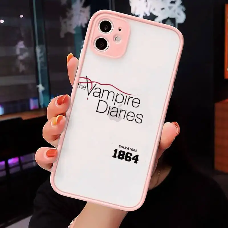 

The vampire diaries Phone Cases matte transparent For iphone 7 8 11 12 plus mini x xs xr pro max cover