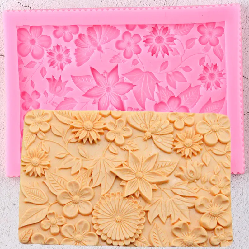 Цветок листик для торта границы кружева силиконовые формы - Цена: 732,17 руб.