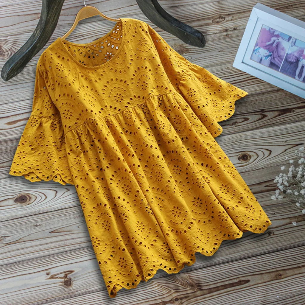 Женская Однотонная футболка повседневная с вырезом О-образным коротким рукавом