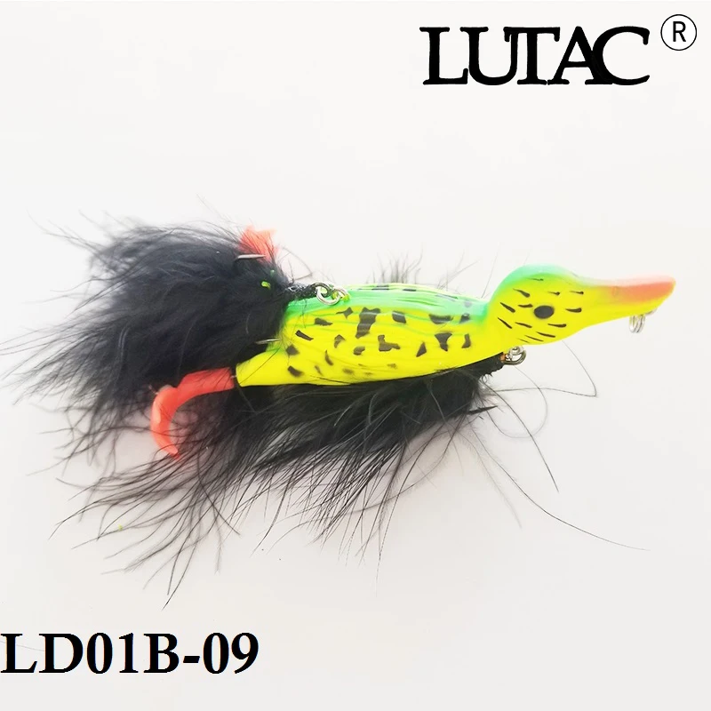 LUTAC Duck bait floating Duckling Pike lure 3D eyes frog 105mm 29g topwater Artificial Fishing Gear