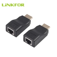 linkfor 2x hdmi compatible signal extender 1080p 4k over cat 5e6 network ethernet adapter hdmi compatible signal tx rx adapter