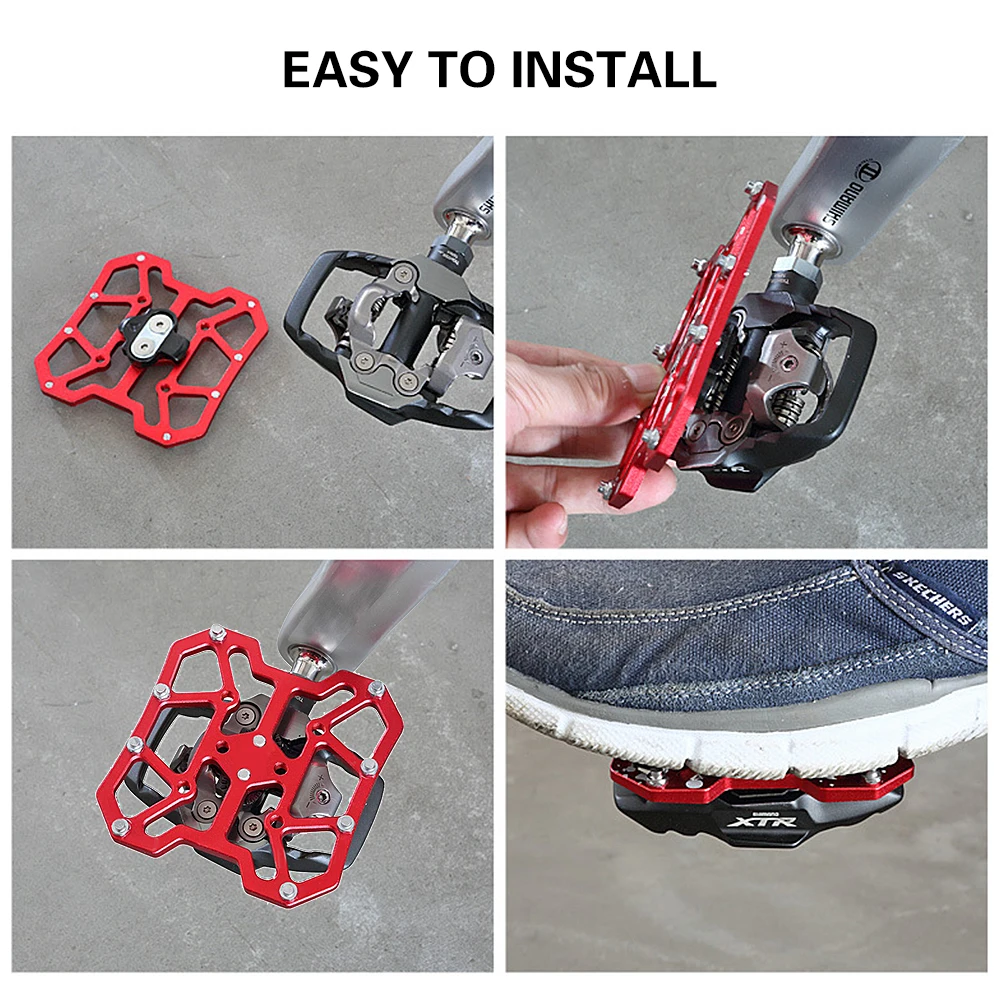 Педали MTB Quick Release Adapter для самоблокирующейся педали велосипеда бесклипсовая