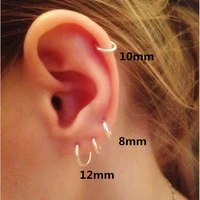 s925 sterling silver earrings small hoop earrings korea earrings silver hoop earrings 8mm10mm12mm set round earrings