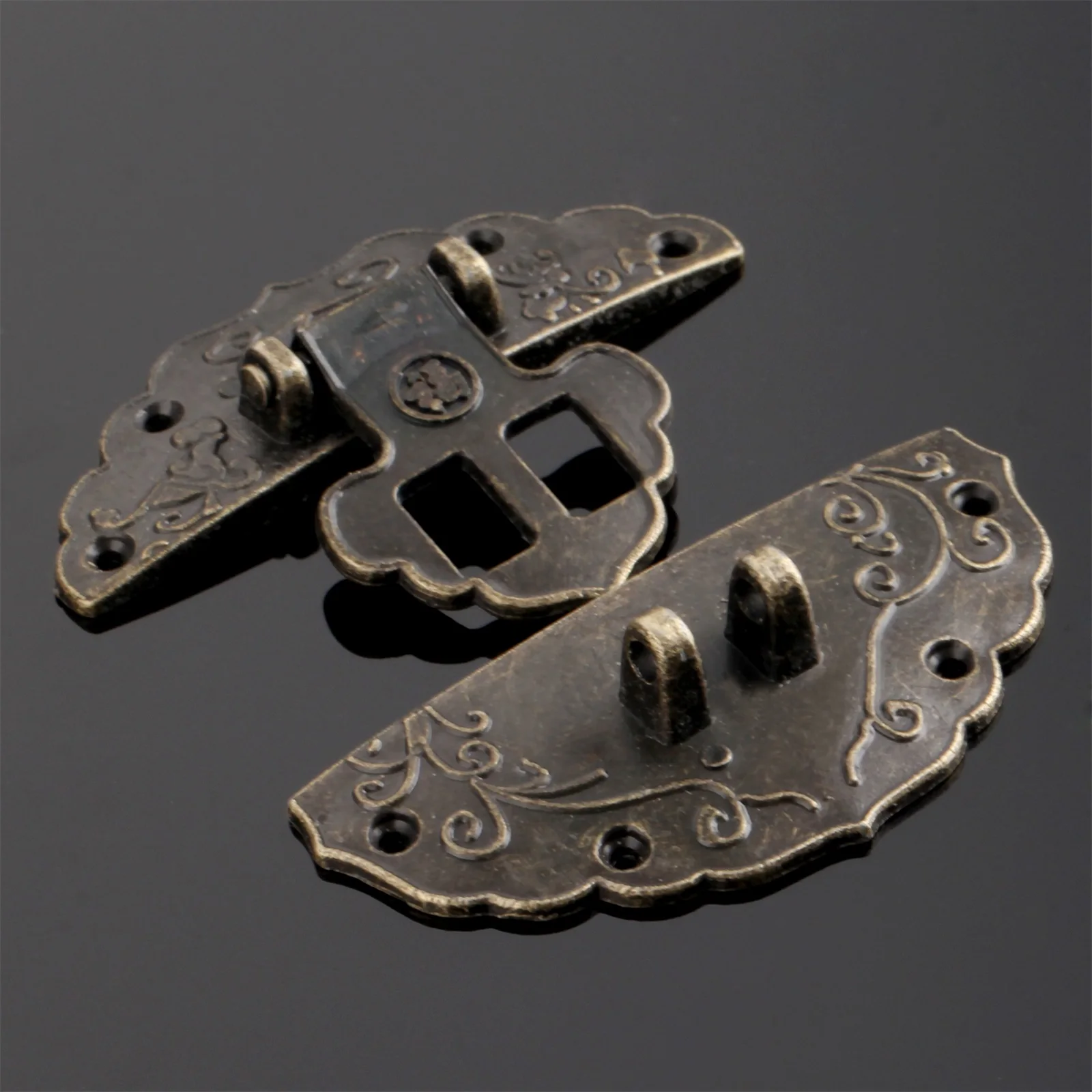 

1pc 56*44mm Box Latch Hasps Wooden Case Hasp Decorative Jewelry Gift Box Suitcase Hasp Latch