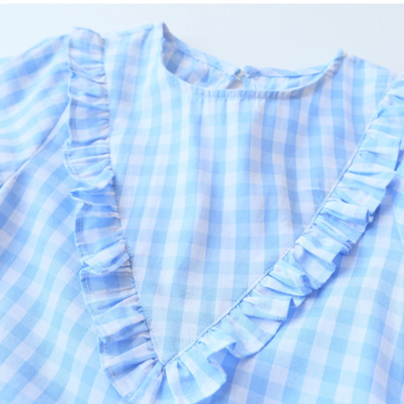 

Spring Kids Dress for Girl Long Plaid Teen Girls Dress Elegant Cotton Loose Casual Princess Costume Children's Clothing