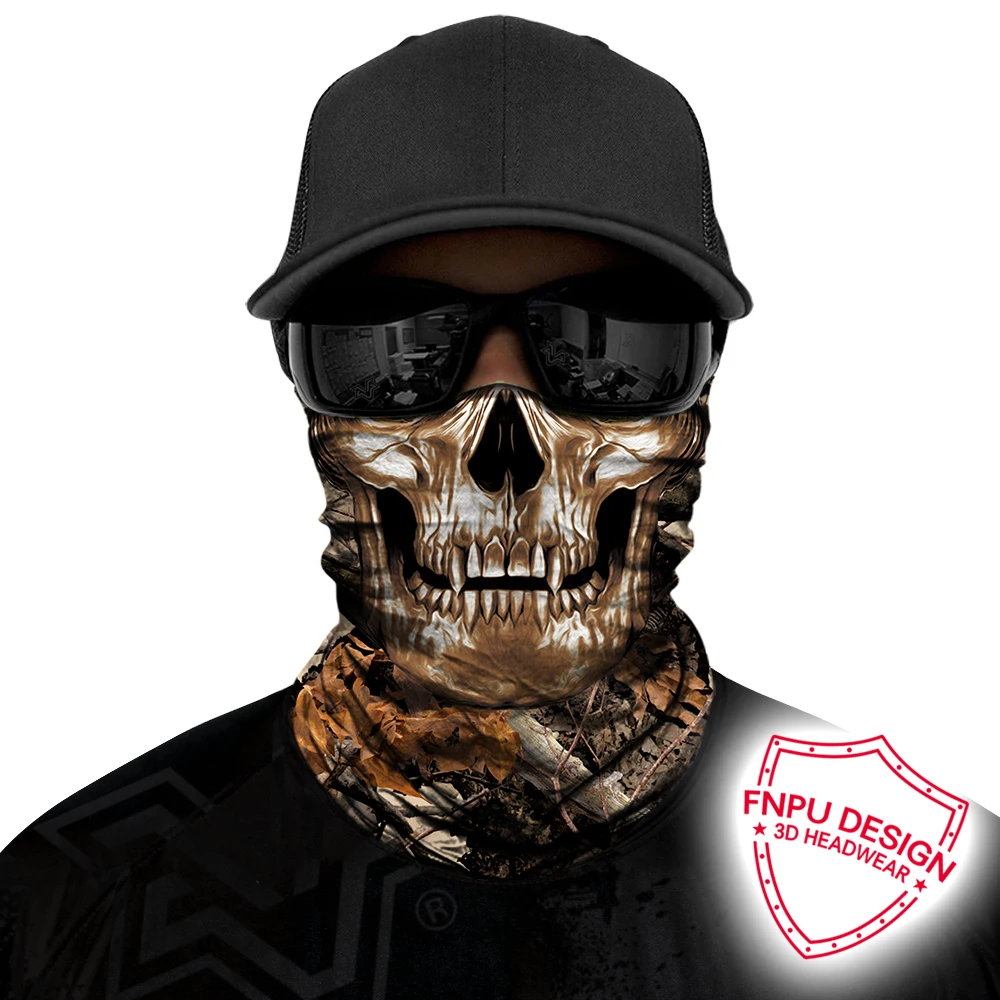3D повязки на голову с черепом CAMO Шейная бандана шарфы для походов и трекинга