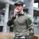 Мужская тактическая походная футболка, быстросохнущая тренировочная искусственная рыбалка, Женская камуфляжная армейская рубашка с длинным рукавом для стрельбы