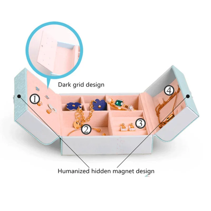 2020 популярная картонная коробочка для колец и украшений портативный органайзер
