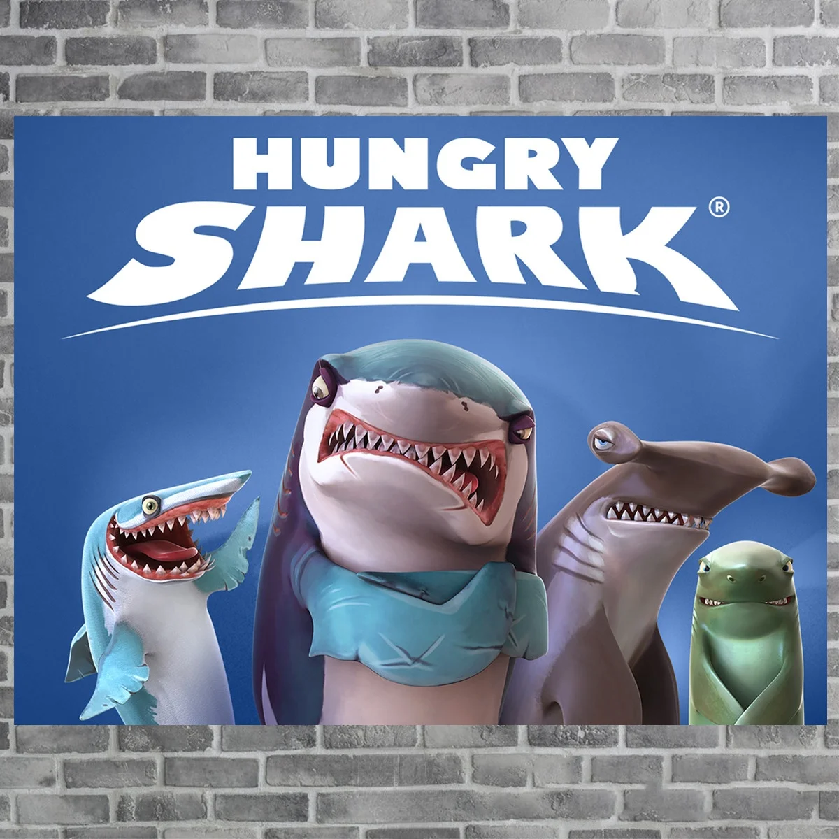 

Голодная Акула, мировая игра, HD плакат, аниме плакаты, холст, живопись, гостиная, Настенный декор, настенные картины для спальни, украшение дл...