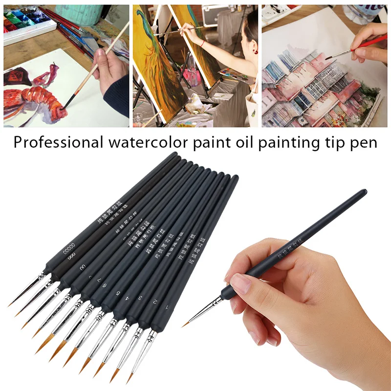 Техническая Ручка Кисть для рисования Scriptliner деревянная ручка волки волосы Школа