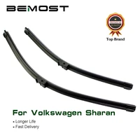 bemost car windscreen wiper blade natural rubber for volkswagen sharan mk2 mk3 fit push buttonside pin arms auto accessories