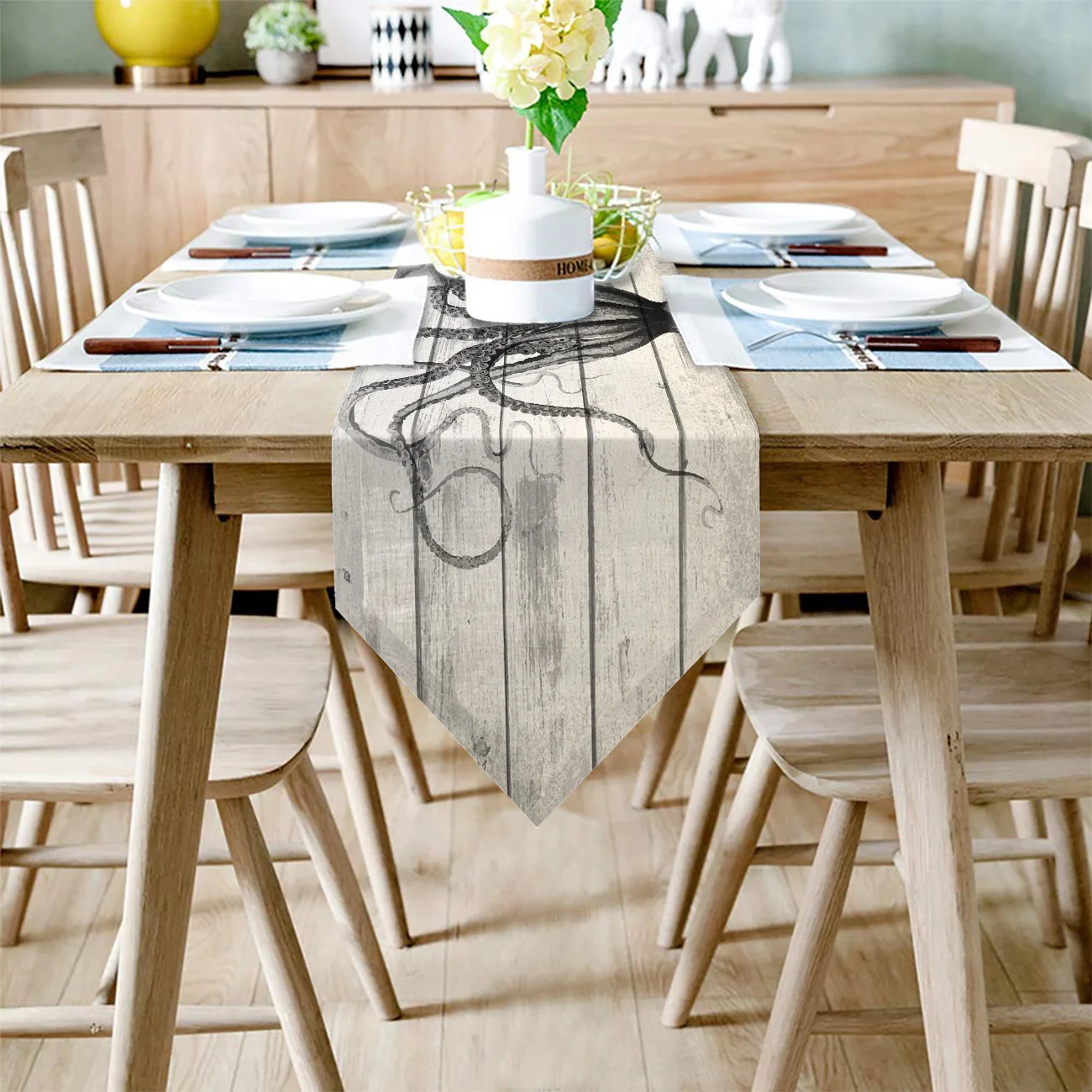 Современные скатерти в виде осьминога винтажная доска деревянные морском стиле