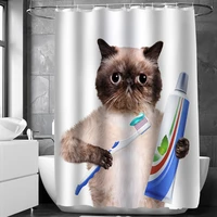 funny cat shower curtains high quality bathroom curtain waterproof mildew proof shower curtain in the bathroom with 12 hooks