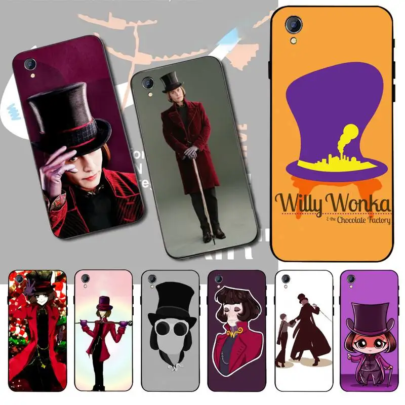PENGHUAWAN Вилли Вонка крышка черная мягкая чехол для телефона Vivo Y91c Y17 Y51 Y67 Y55 Y93 Y81S Y19 Y7S