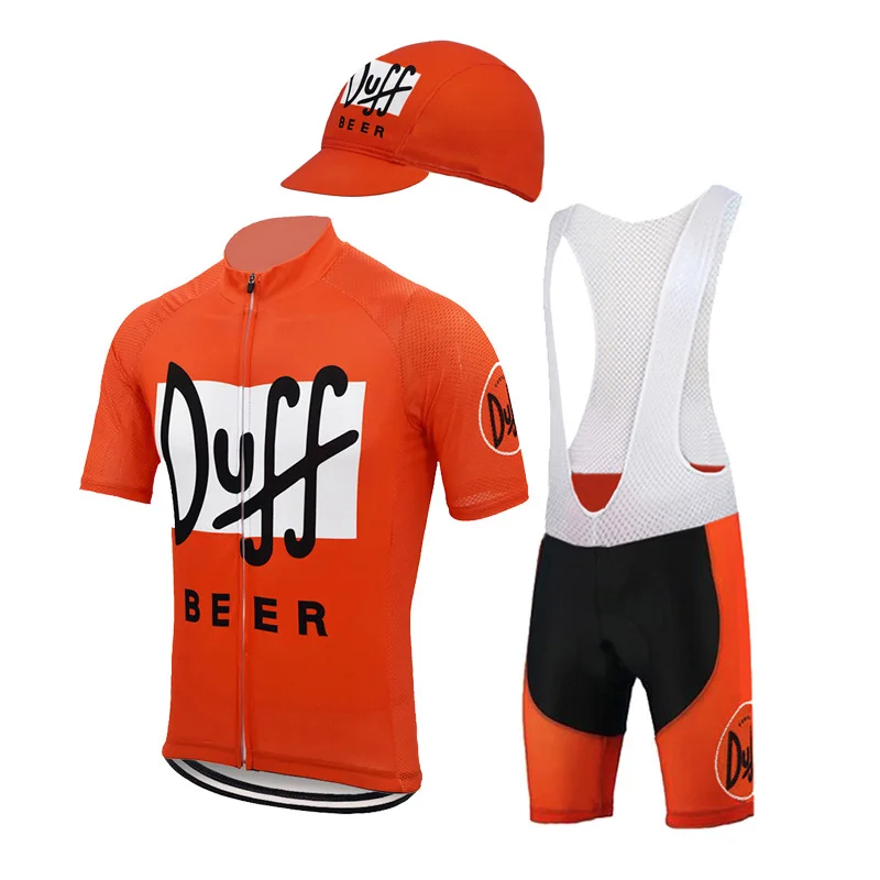 Комплект одежды для велоспорта Duff пивной мужские черные шорты с нагрудником