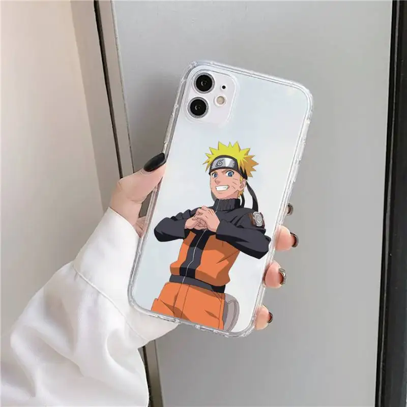 

Anime Uzumaki Naruto sasuke kakashi Phone Case Transparent for iPhone 11 12 mini pro XS MAX 8 7 6 6S Plus X 5S SE 2020 XR