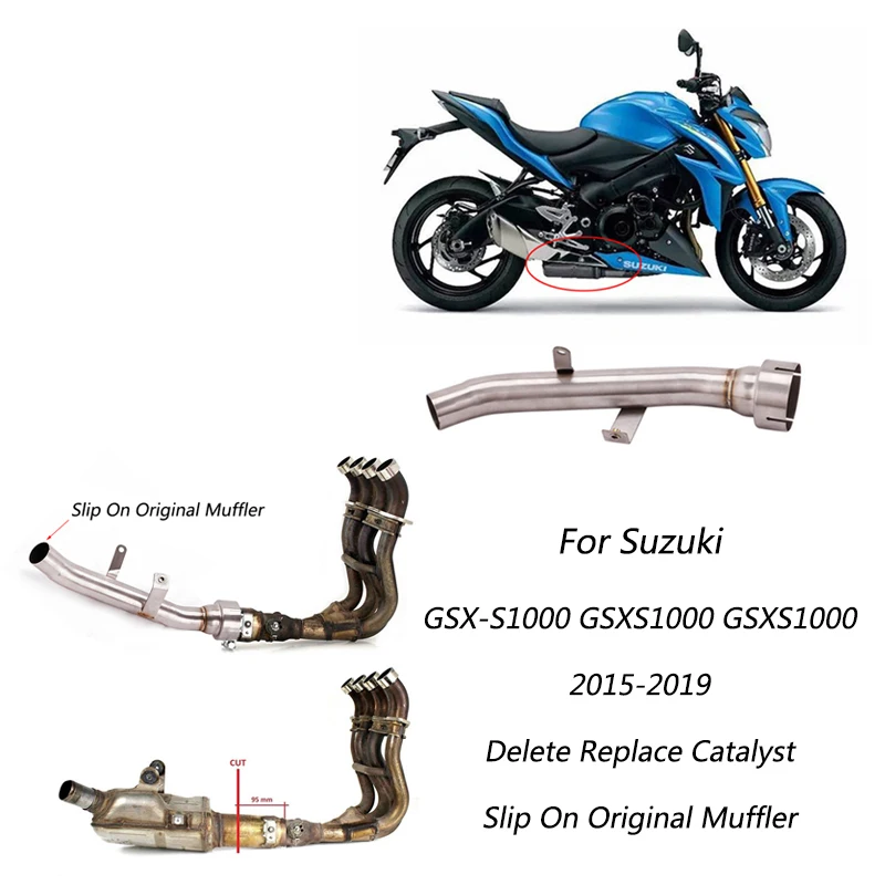 

Выхлопная труба для Suzuki GSX-S, 1000, GSXS1000, 2015-2019, из нержавеющей стали