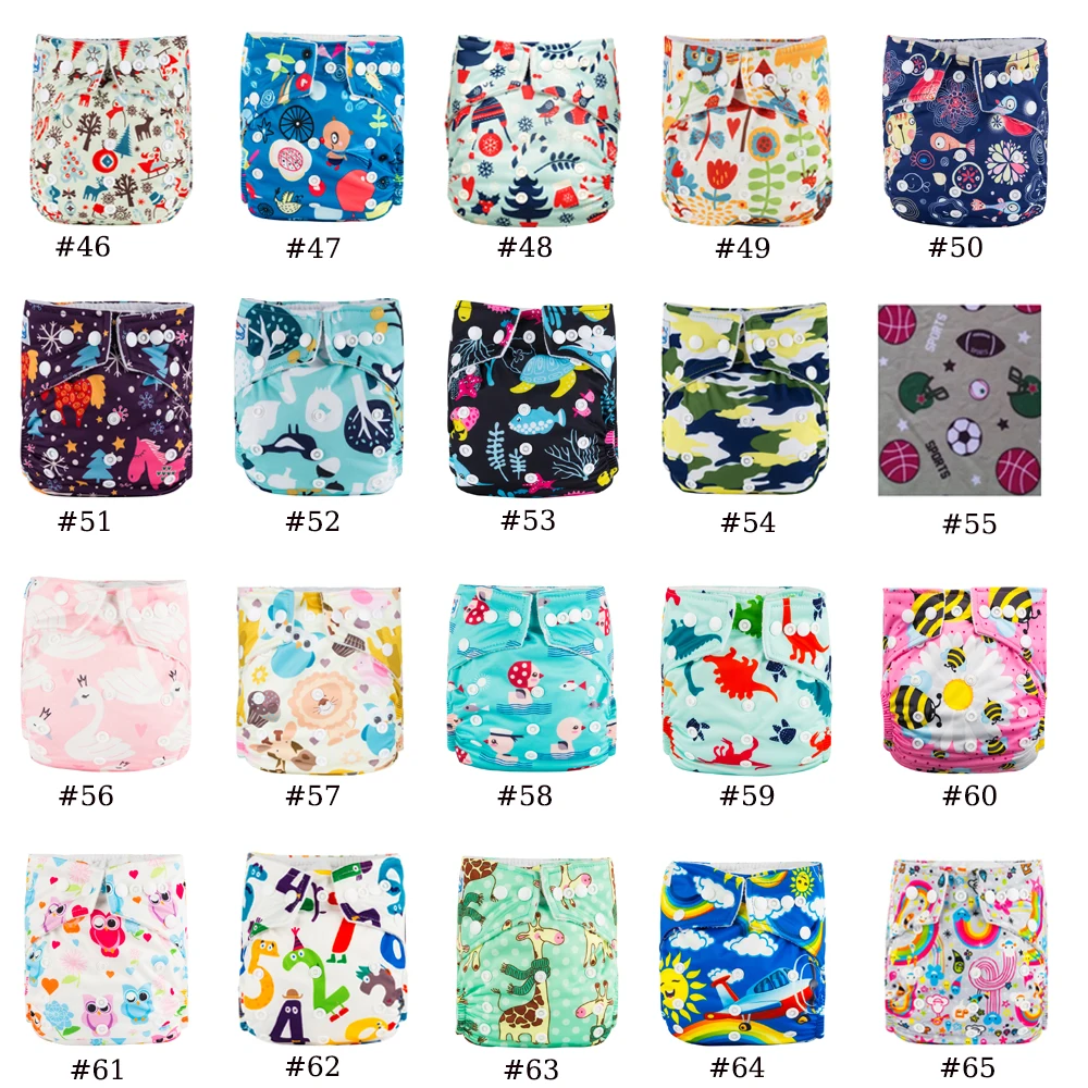 Wholesale Babyland 96pcs Baby Cloth Diapers Reusable Washable Pocket Nappy +96pcs Microfiber Inserts 3 Layers Liner for Diapers