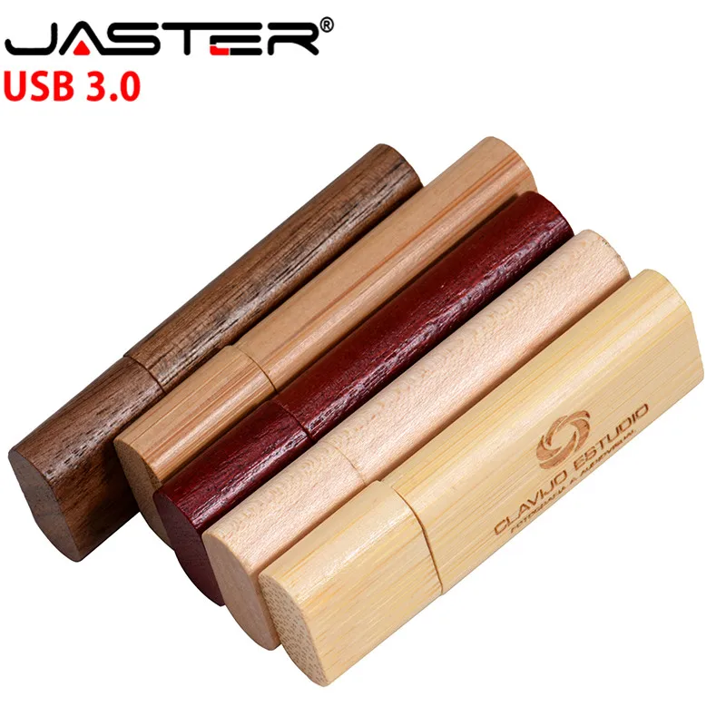 USB флеш накопитель JASTER деревянный бамбуковый с логотипом 4 ГБ 8 16 32 ГБ|USB