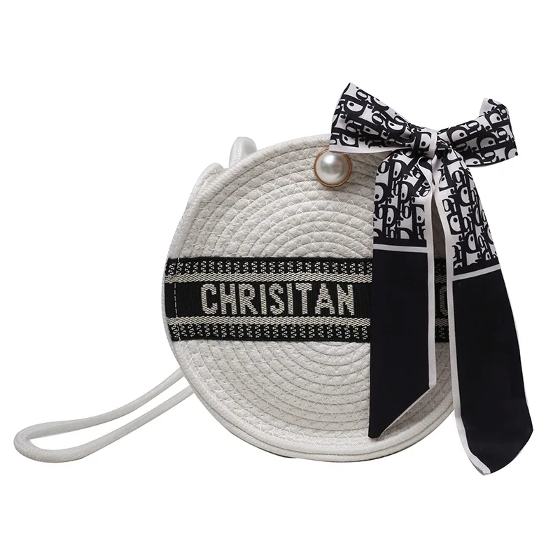 

Summer New Style 2021 Spring and Autumn New Fashion Woven Small Round Bag Tide Straw Woven Bag Beach Messenger Bag Women