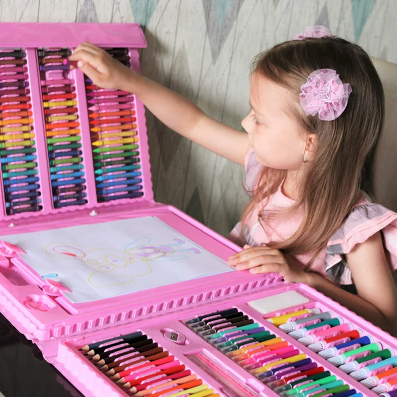 Crayon Watercolors Drawing Set Colored Ncils Drawing Painting Art Marker Pens School Supplies Kid Gifts
