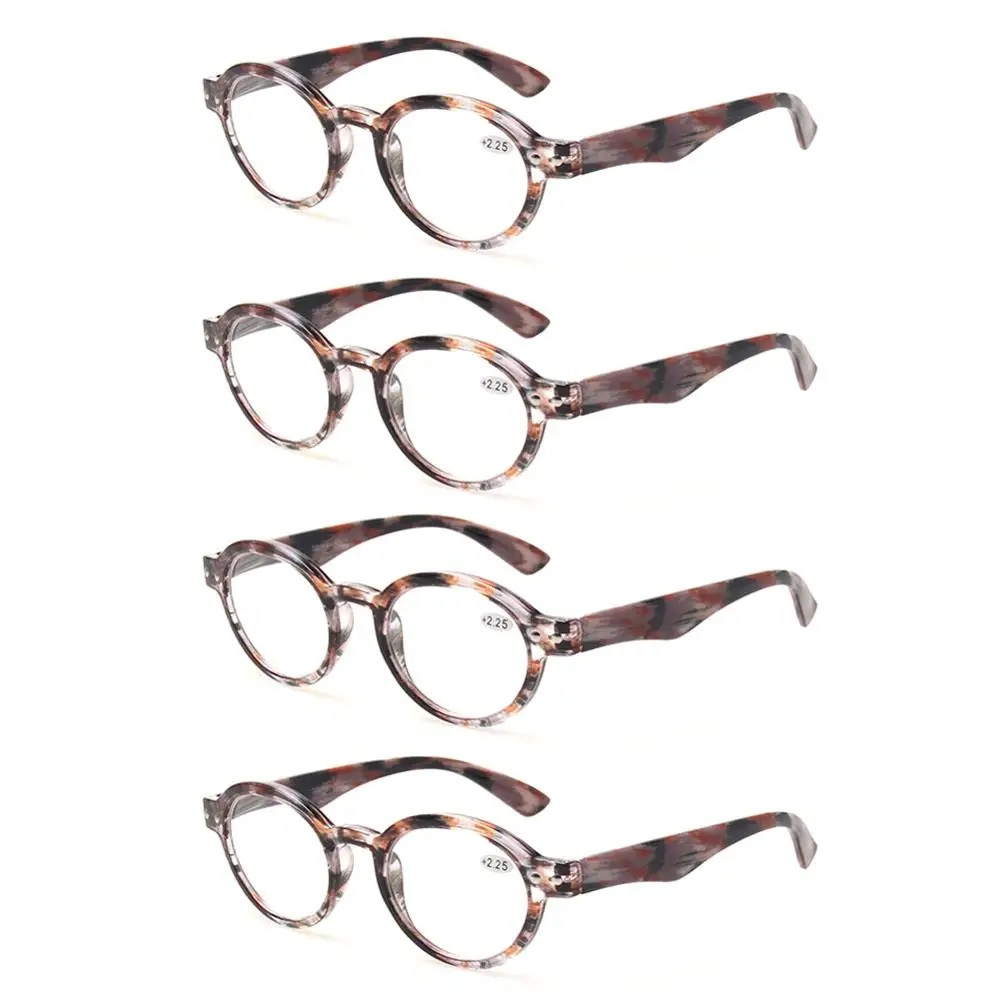 

Boncamor Reading Glasses 4 Pack Retro Round Frame Readers Great Value Quality Glasses
