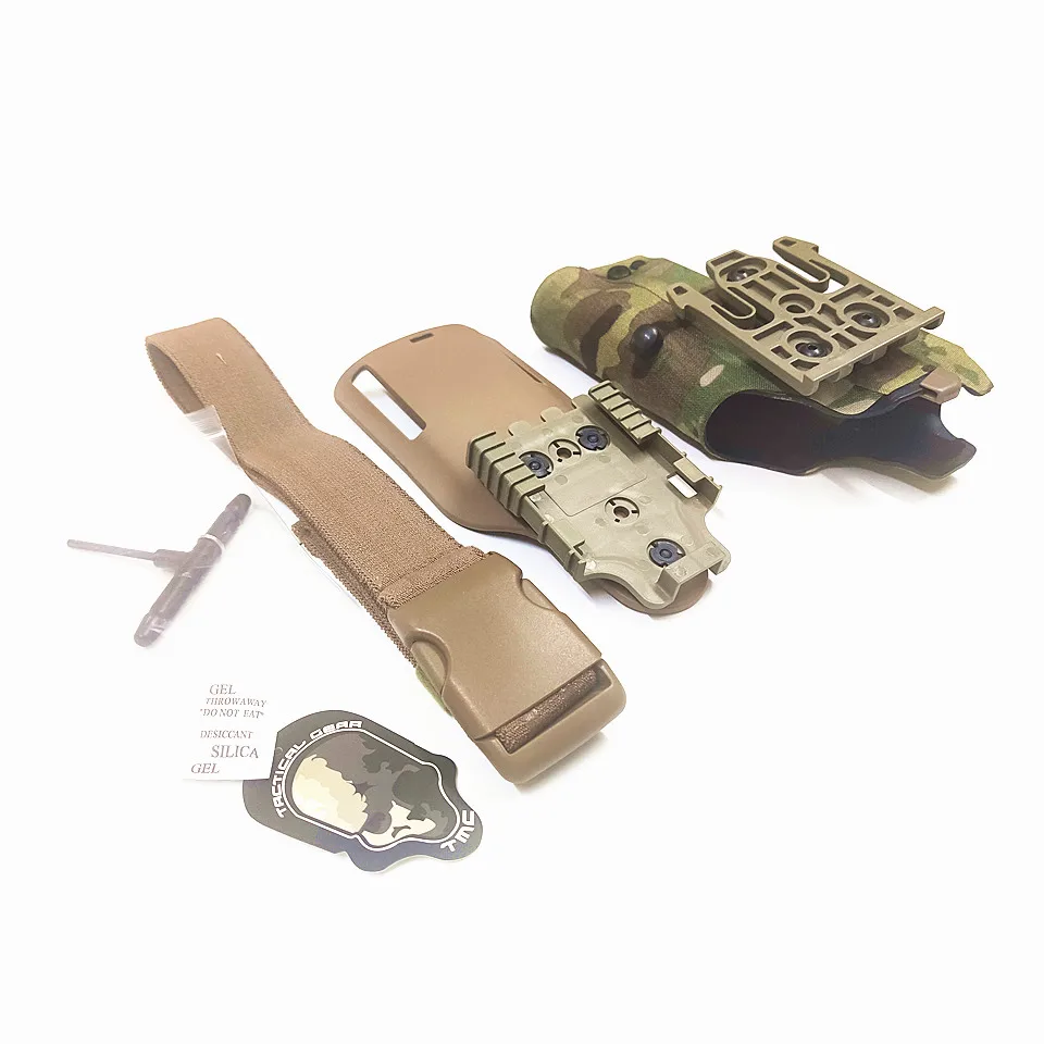 Conjunto de Cinto Novo Skirmish Airsoft Holsters Glock17 X300 Coldre Gota Adaptador Liberação Rápida Gaiter 2021 Tmc 2 x300 coldre gota adaptador liberação rápida coldre conjunto de cinto gaiter
