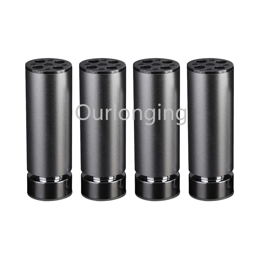 

4PCS Aluminum alloy Furniture Legs Cabinet Table Round Shape 8mm Adjustable Feet 50mmx120mm Silver