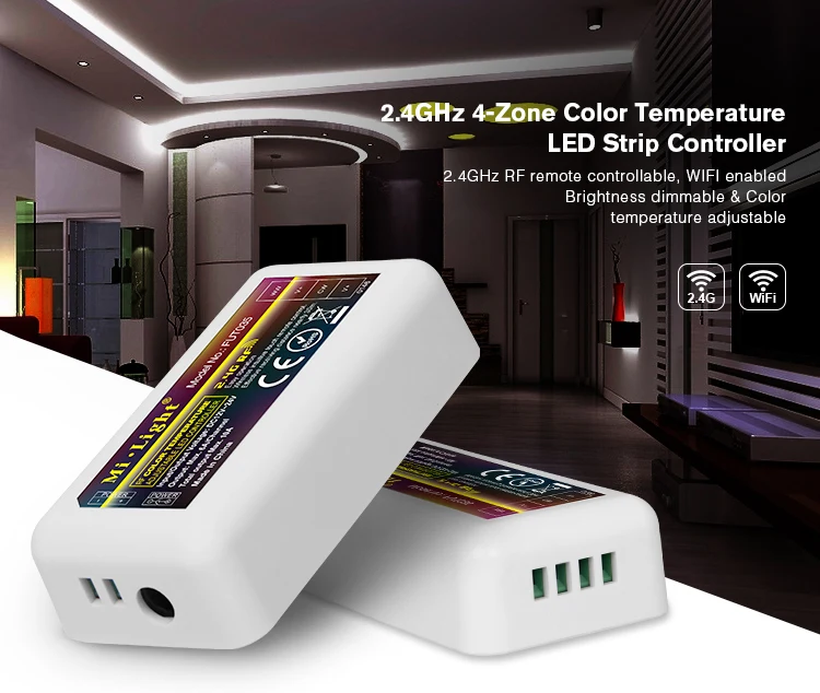 Mi Light 2 4G RF wifi беспроводной 4 зонный Регулируемый цветовой температуры CCT