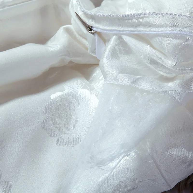 free shipping 100% silk comforter/blanket/quilt/duvet for summer&ampwinter king queen twin size handmade bedding white/pink color | Дом и сад