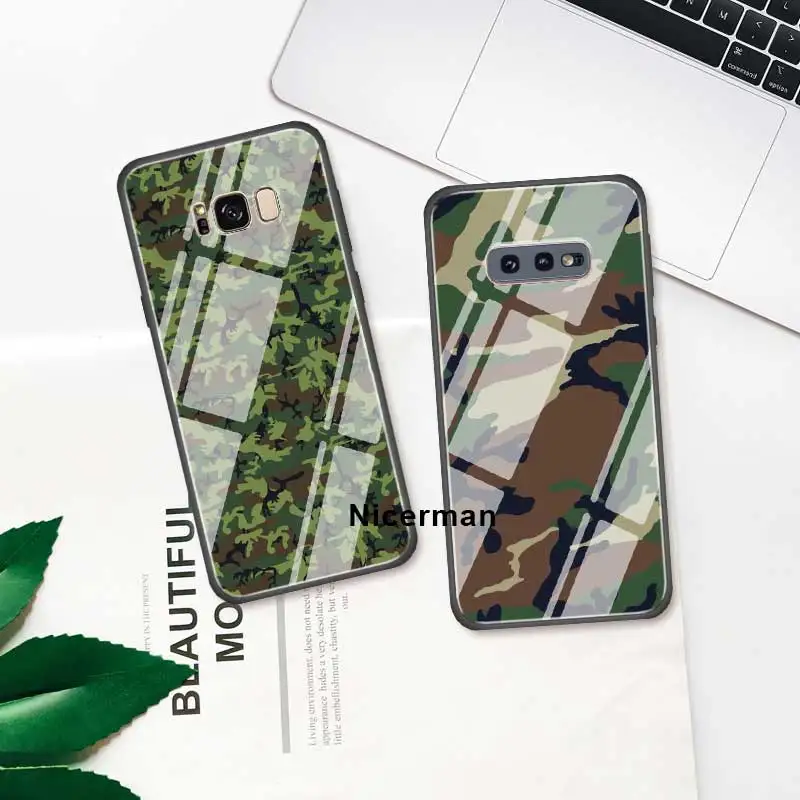 Камуфляжный армейский чехол в стиле милитари для Samsung Galaxy S20 Ultra S10e S10 5G S9 S8 Plus Note 10 9