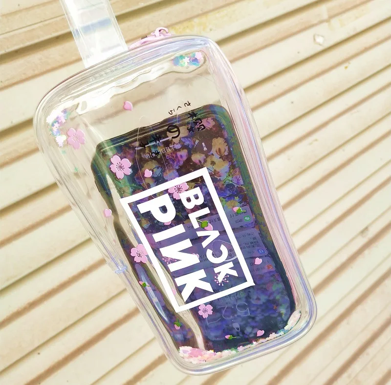 Blackpink izone дважды милый прозрачный чехол для карандашей звезда Ручка Сумка звездное небо мигающий ПВХ чехол для карандашей подарок студенту