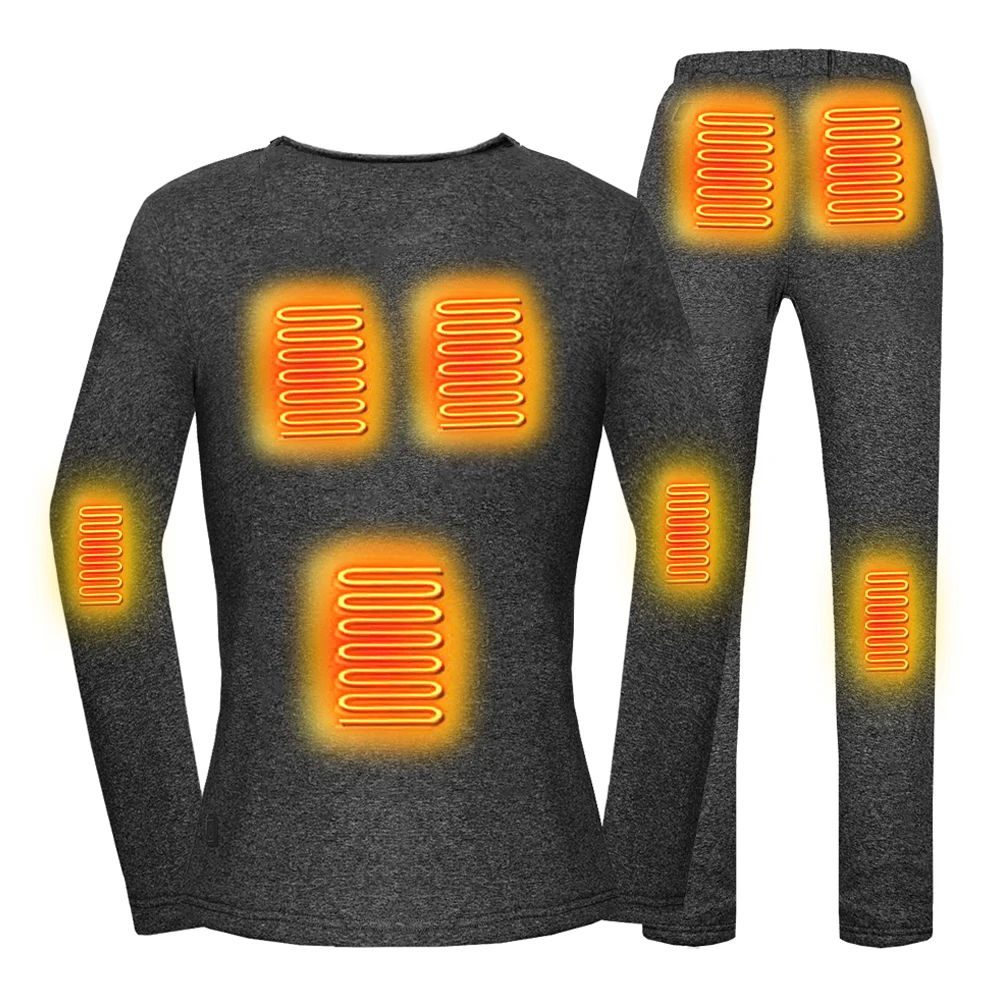 

Women's Heated Shirt Heated Pants Electric Heating Clothes Heated Thermal Underwear Set Heating T Shirt Hiking Ski Base Layer