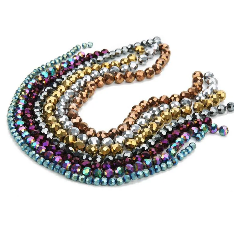 Бусины из натурального камня золотые радужные розовые серебряные граненые