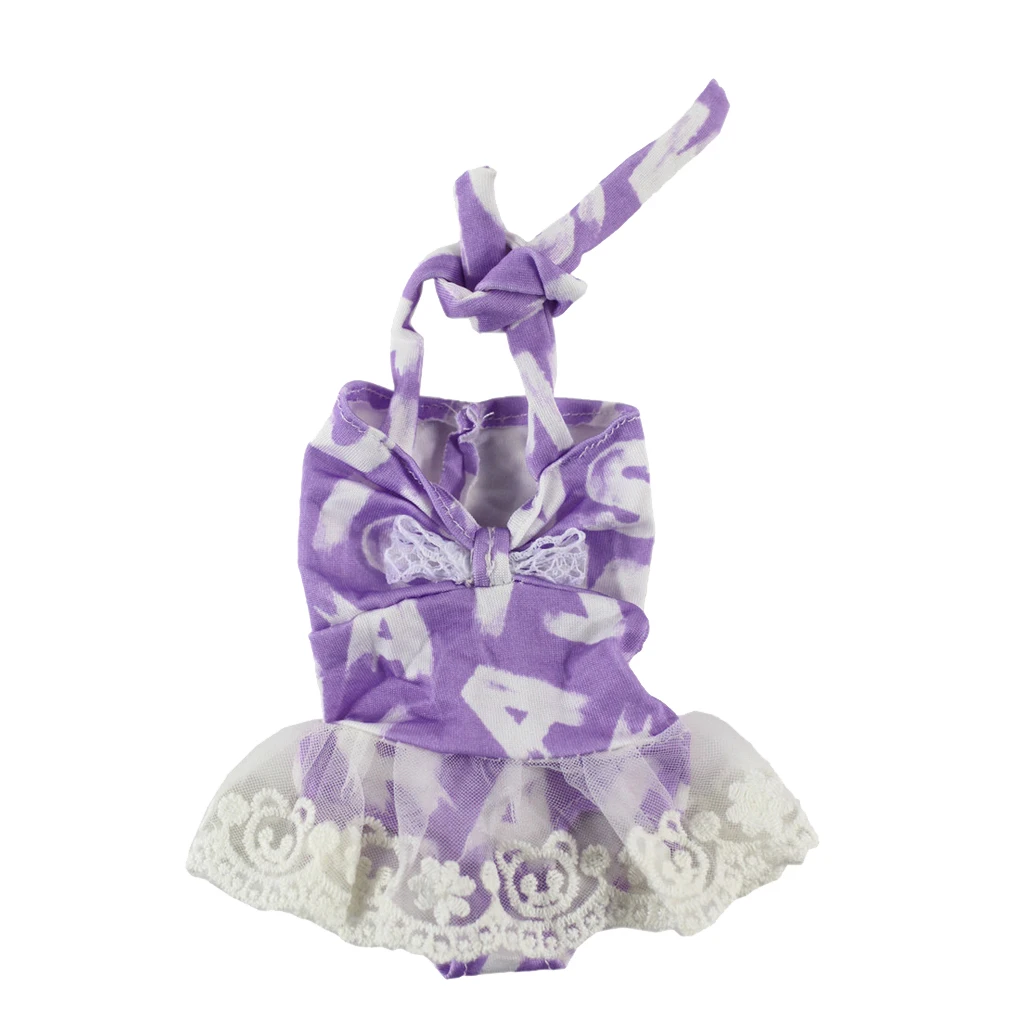 14 дюймов девочка кукла одежда костюм ремень купальник с принтом Комбинезон для