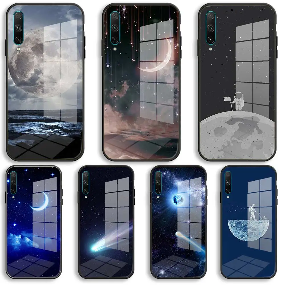 Nayida Space Love Sun Moon Star Мягкий силиконовый чехол для Honor 50 30 20 10 Lite Pro 10i 20i 9a X9A 8a X8 8X X8A X7A стеклянный чехол
