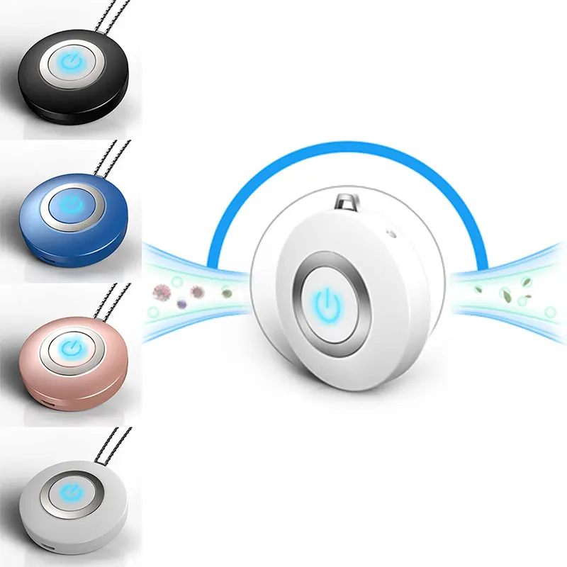 

Negative Ion Generator USB Air Purifier Rechargeable Silent Works Air Fresher Ionizer Remove Bacteria Necklace Air Purifier