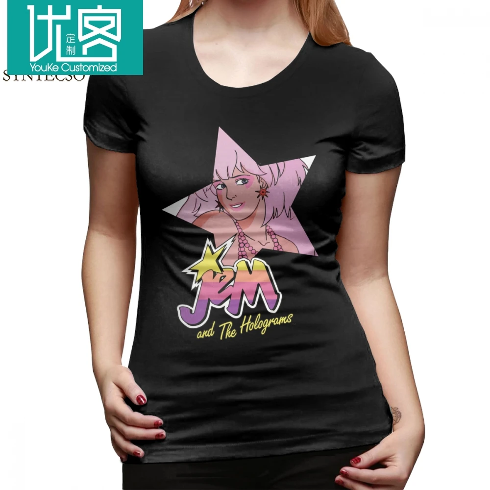 Футболка с изображением клубники Джем и голограммы звезда Милая кавайная